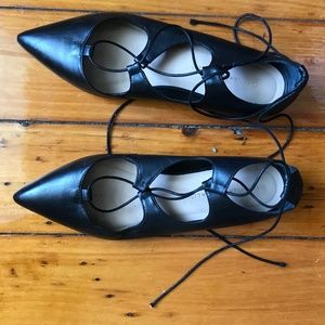 loeffler randall Ambra lace up flats size 8
